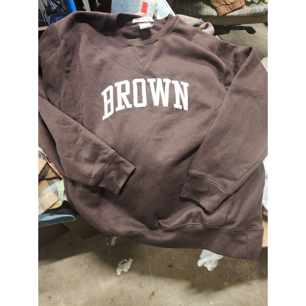 Vintage 90s Brown University Sweatshirt Vantage Apparel Embroidered Block Letter